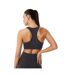 Womens/ladies Core Racerback Sports Bra Charcoal Marl USA Pro-3