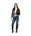 Womens/ladies Roxanne Faux Leather Biker Jacket Black Harvey & Jones-2