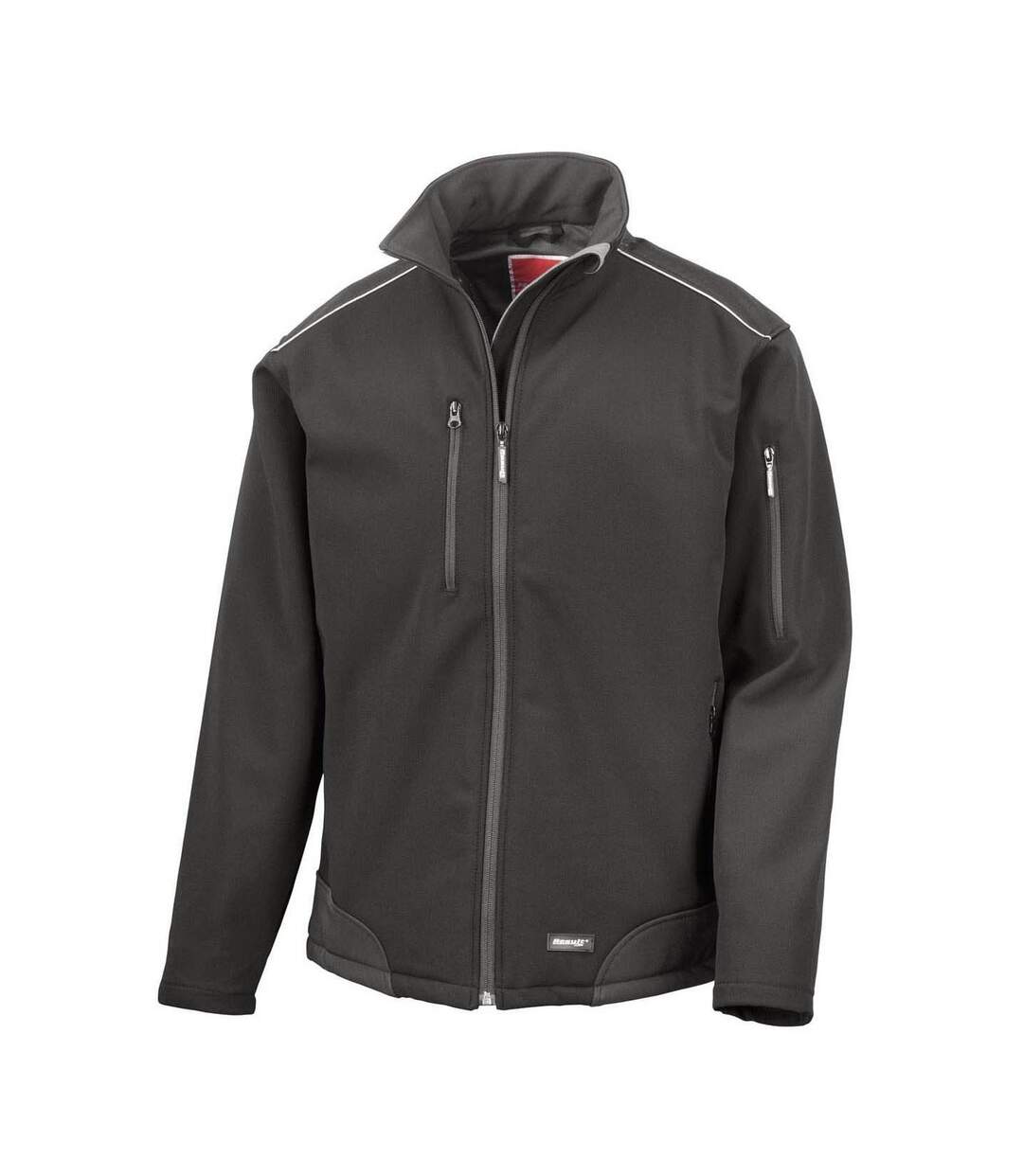 Veste Respirante Ripstop Soft Shell Pour Hommes Noir Noir Result-2