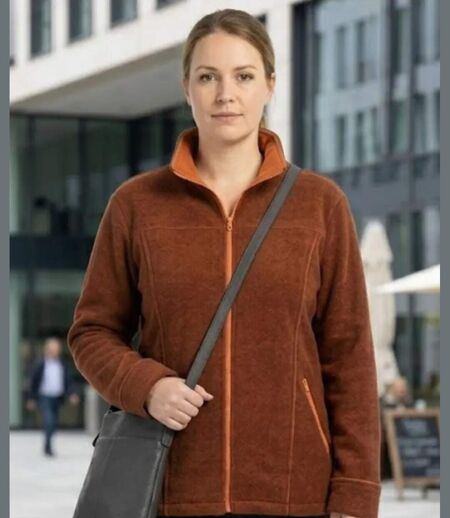 Veste Polaire Grandes Tailles AXRIGA2M Marron/Orange (Axone)