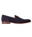 Mens bruno leather penny loafers navy Base London-3