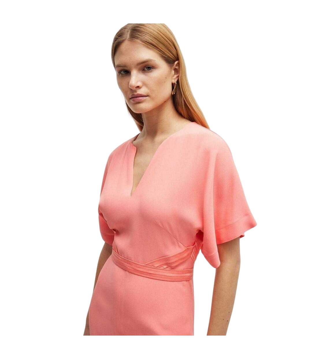 Robe Mi-longue Dawinga Femme Bleu Foncé Boss-4