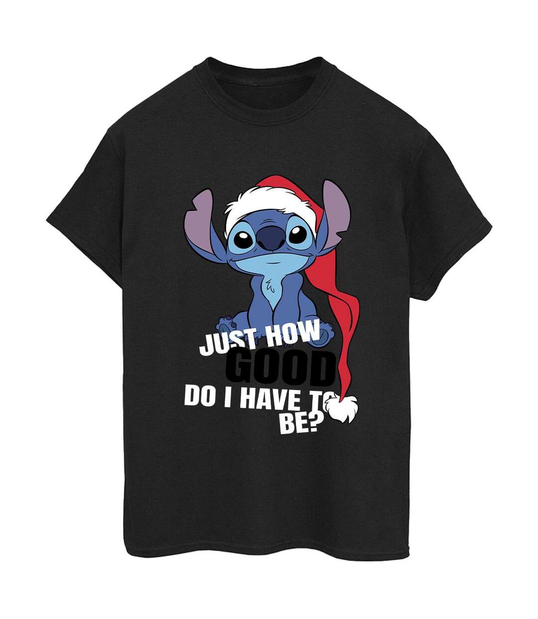 Disney Femmes/Les femmes Lilo & Stitch Just How Good - T-shirt boyfriend en coton (Noir) - UTBI30697-1