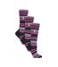 3 Pack Ladies Patterned Lightweight Thin 1.0 TOG Thermal Knee High Ski Socks-1