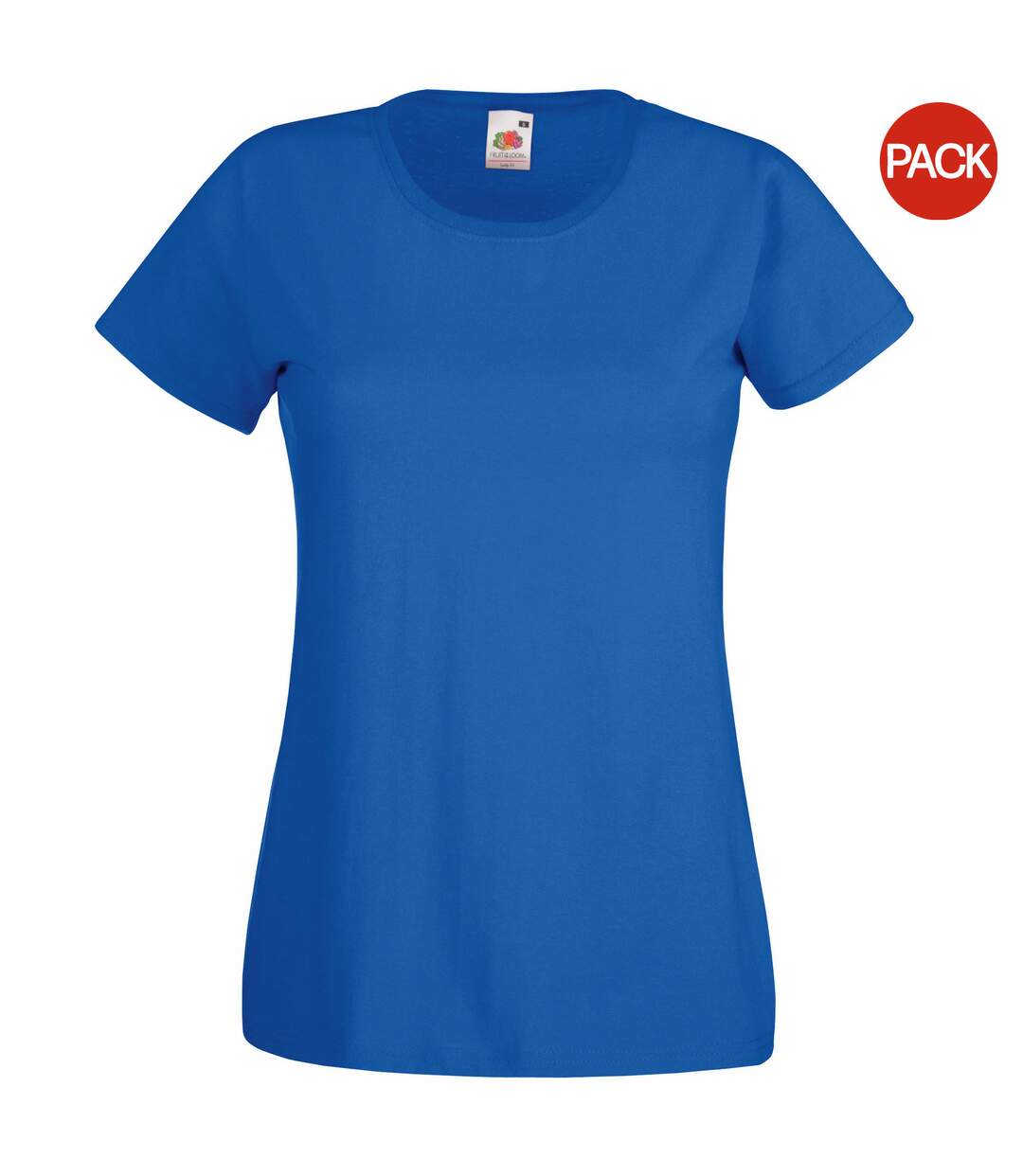 T-shirts manches courtes femmes bleu roi Fruit of the Loom-1