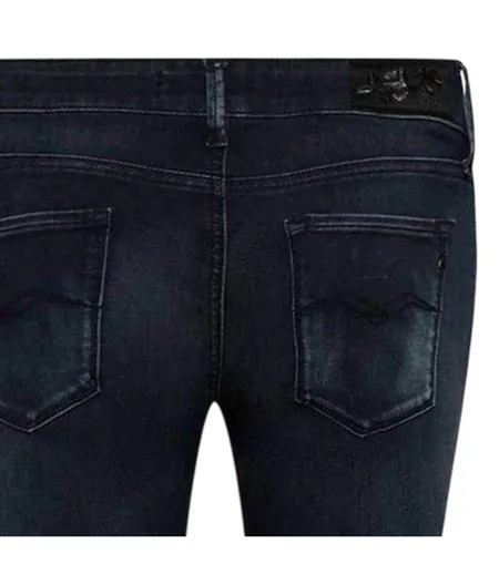 Womens/ladies Luz Cotton Skinny Jeans Blue Replay