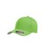 Childrens/kids Wooly Combed Baseball Cap Fresh Green Flexfit-1