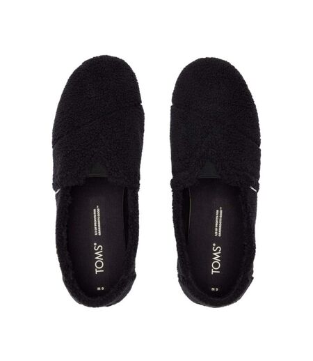 Womens/ladies Alpargata Classic Espadrilles Black Toms