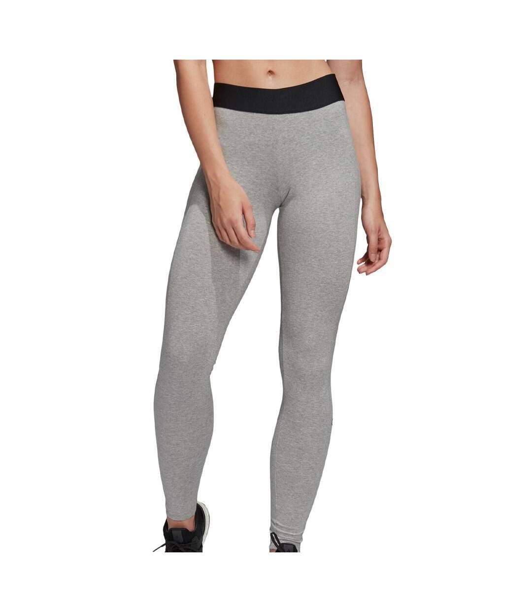 Legging Gris Adidas Femme Stacked - XS-1