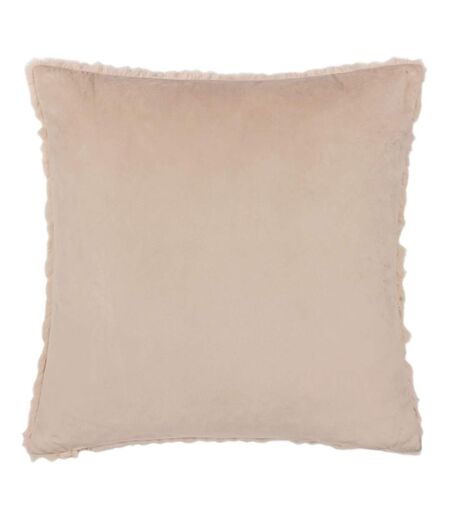 Paoletti Sonnet Faux Fur Cut Throw Pillow Cover (Cream) (45cm x 45cm)