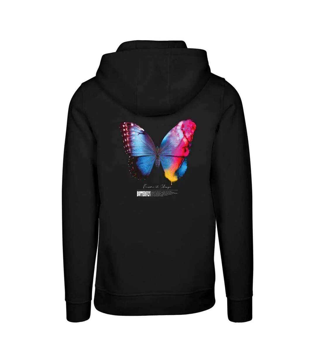 Sweat À Capuche Motif/style Papillon Become The Change 2.0 Homme Noir Mister Tee-2