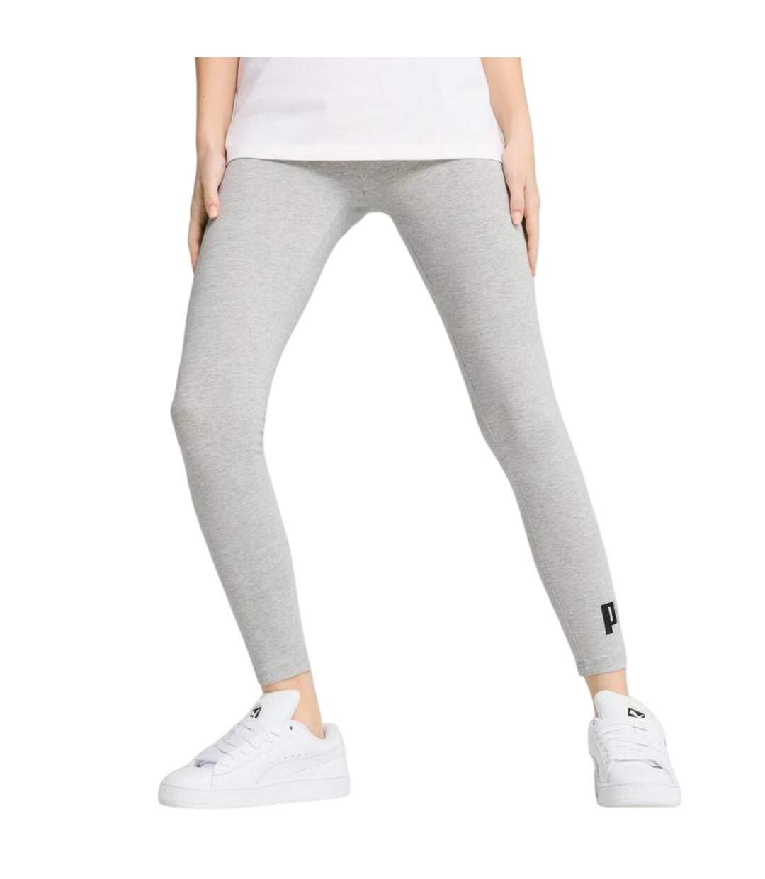 Legging Style Logo Essential No.1 Femme Gris Puma-1