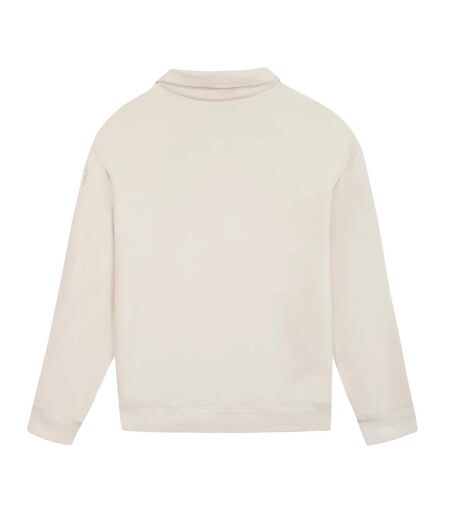 Sweat 1/4 de zip beige femme tbs craie