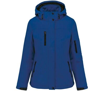 Parka softshell matelassée à capuche - K651 - Femme - bleu roi foncé