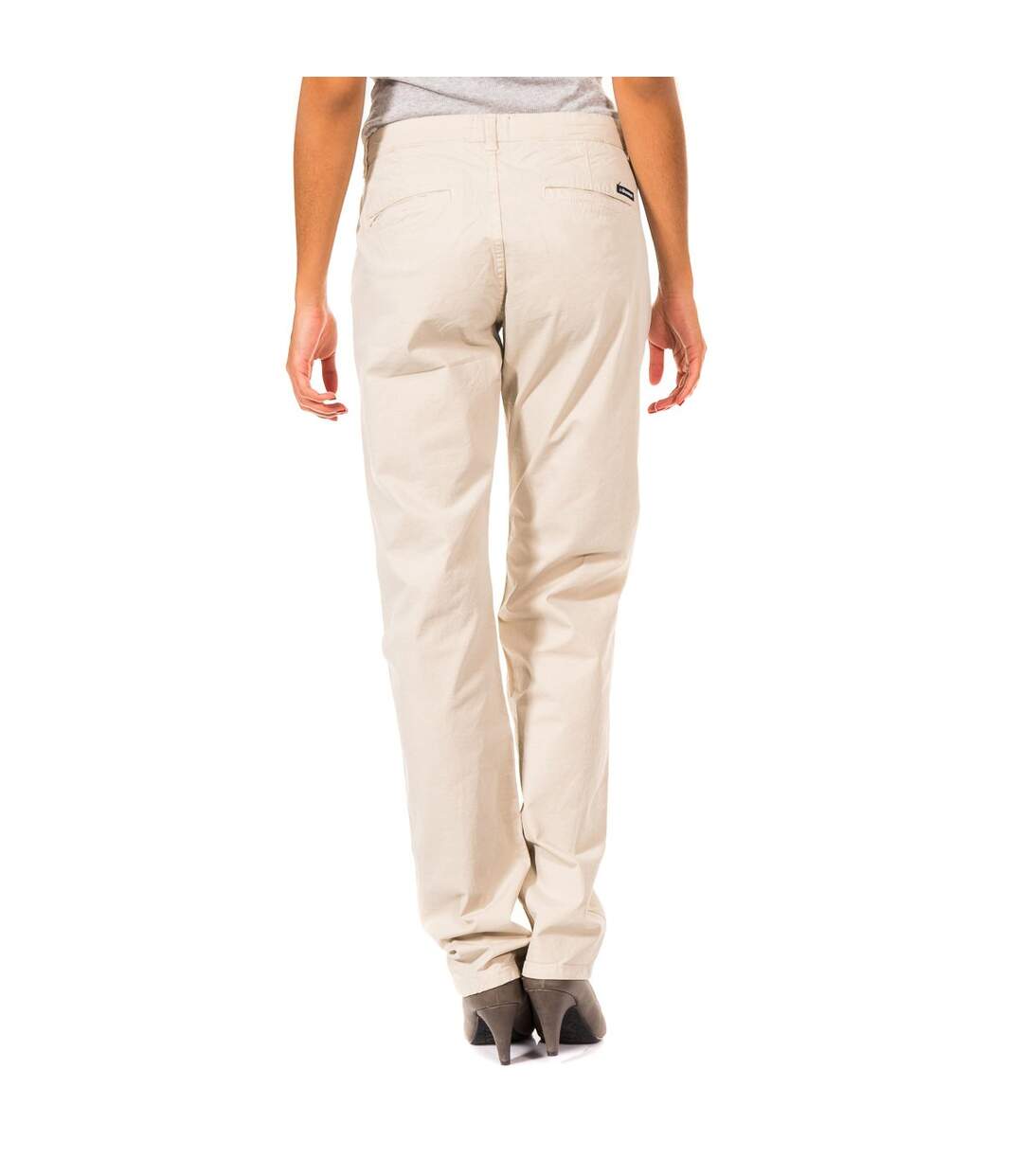 Long straight-cut trousers with hems 31694100 woman-3