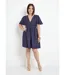 Robe courte taille empire, manches kimono-1