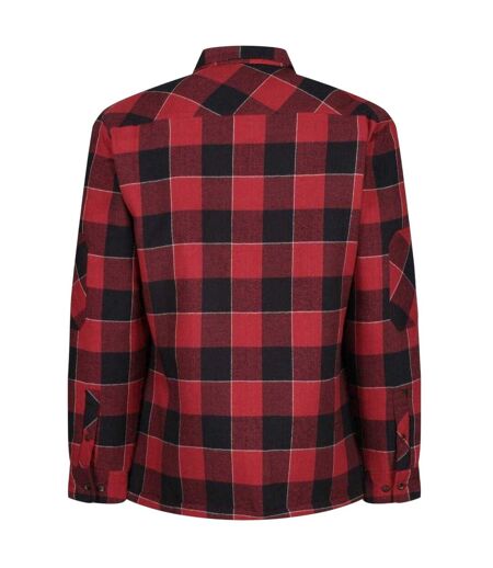 Chemise Manches Longues Motif/style Motif Écossais Shelford Homme Rouge À Carreaux Regatta