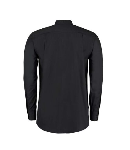 Kustom Kit Mens Workforce Classic Long-Sleeved Shirt (Black)