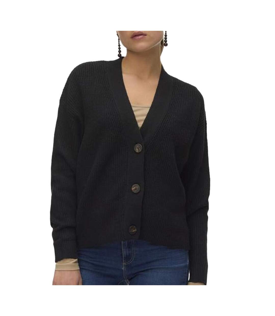 Pull noir femme vero moda vmaries cardigan-1