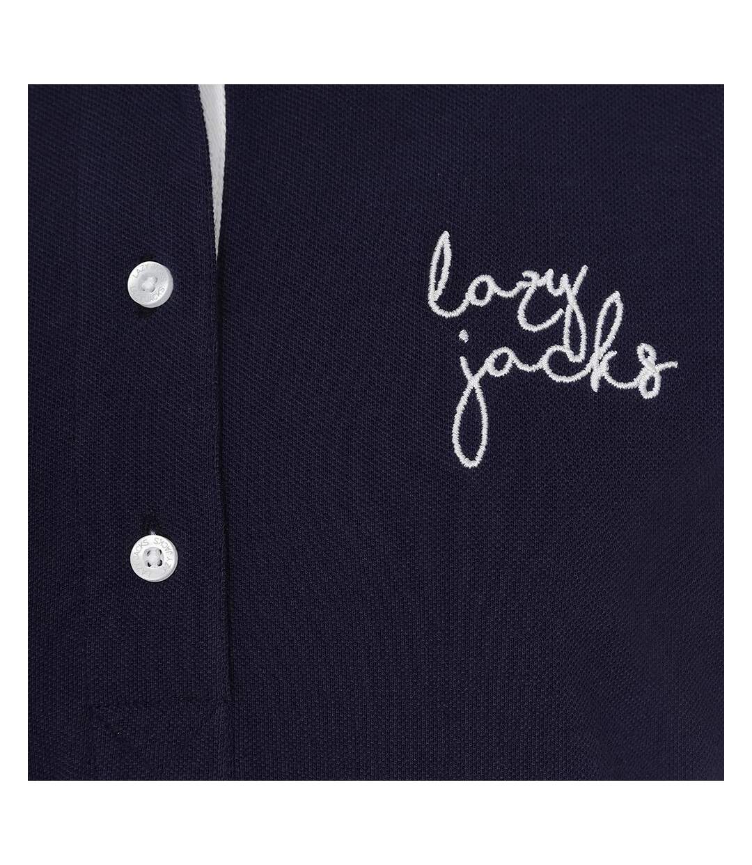 Polo Motif/style Logo Brodé Femme Lilas Foncé Lazy Jacks-2
