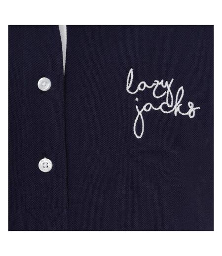 Polo Motif/style Logo Brodé Femme Lilas Foncé Lazy Jacks