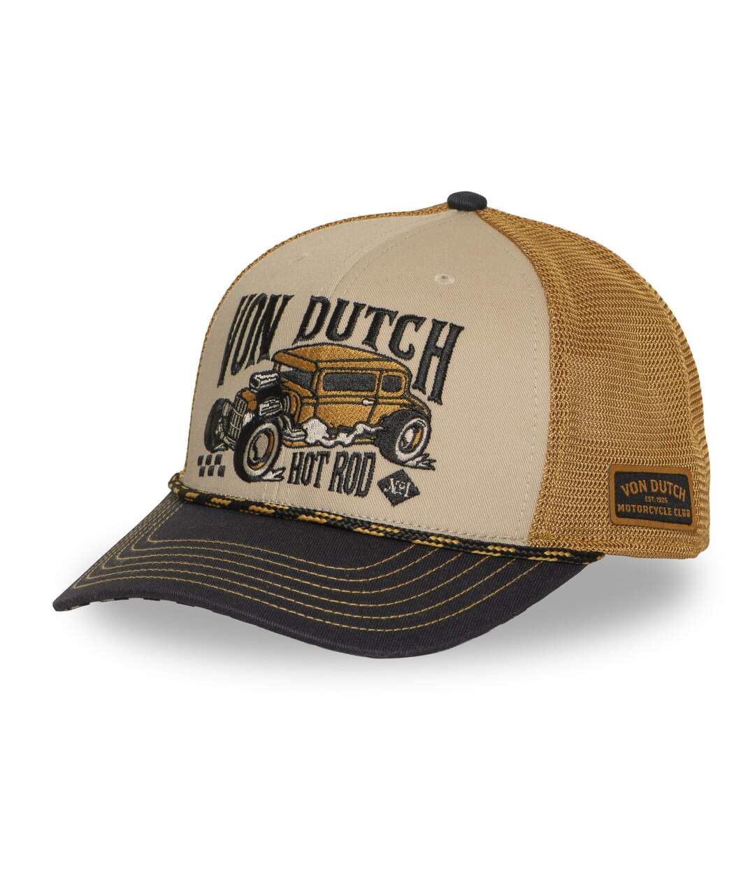 Casquette semi curve premium avec broderie Hot Rod Vondutch-1
