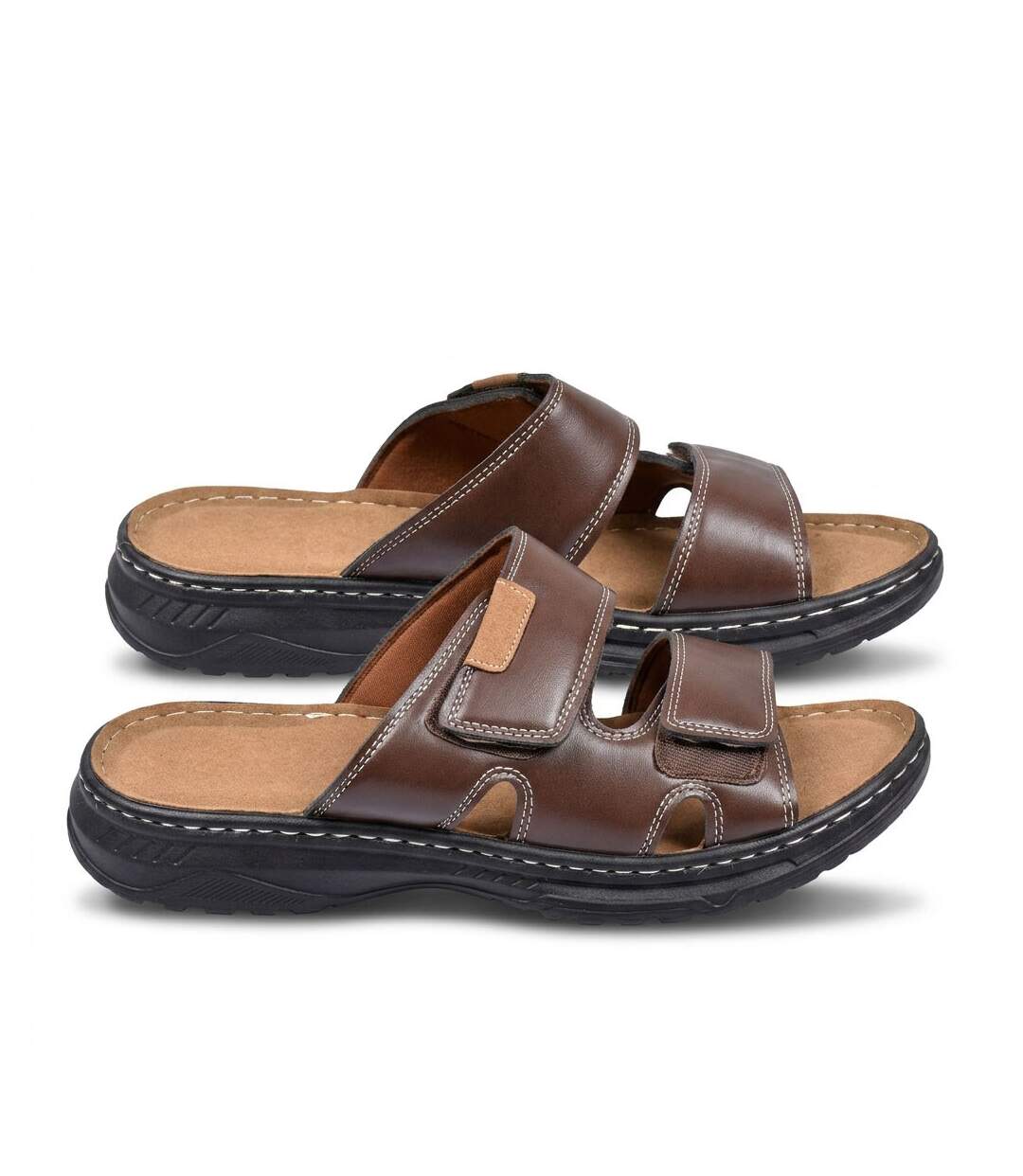 OZABI Sandales Homme Confort Double Scratch Antidérapantes Été-3