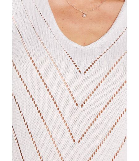 Pull débardeur fin ajouré coton
