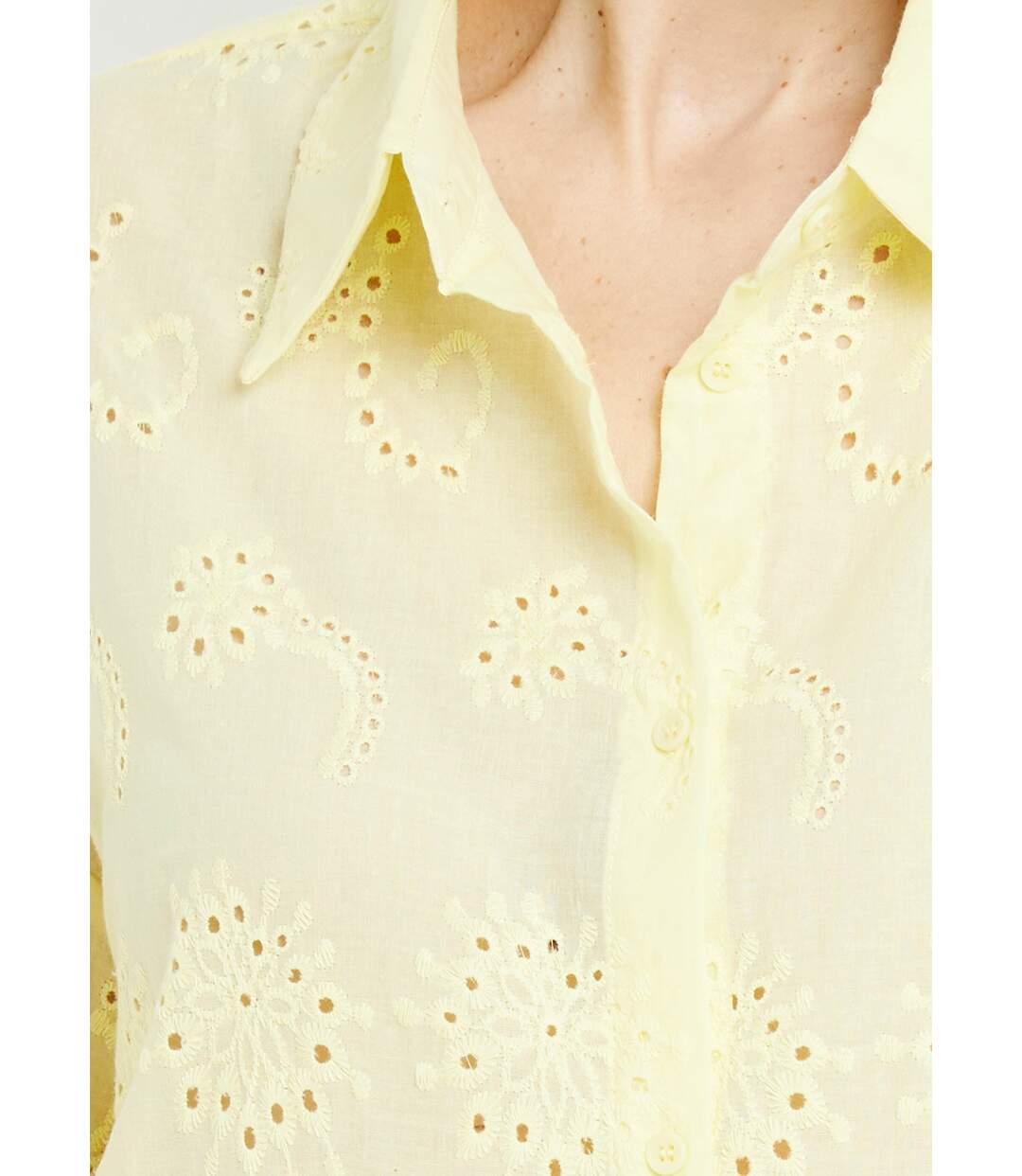 Chemisier coton avec broderie anglaise-4