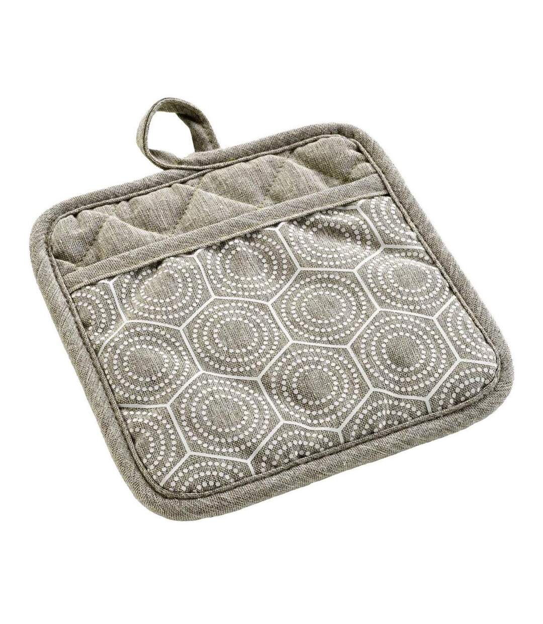 Manique de Cuisine Avec Poche Alveis 19cm Beige Lin-1