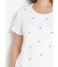 T-shirt uni strass col rond manches courtes-4