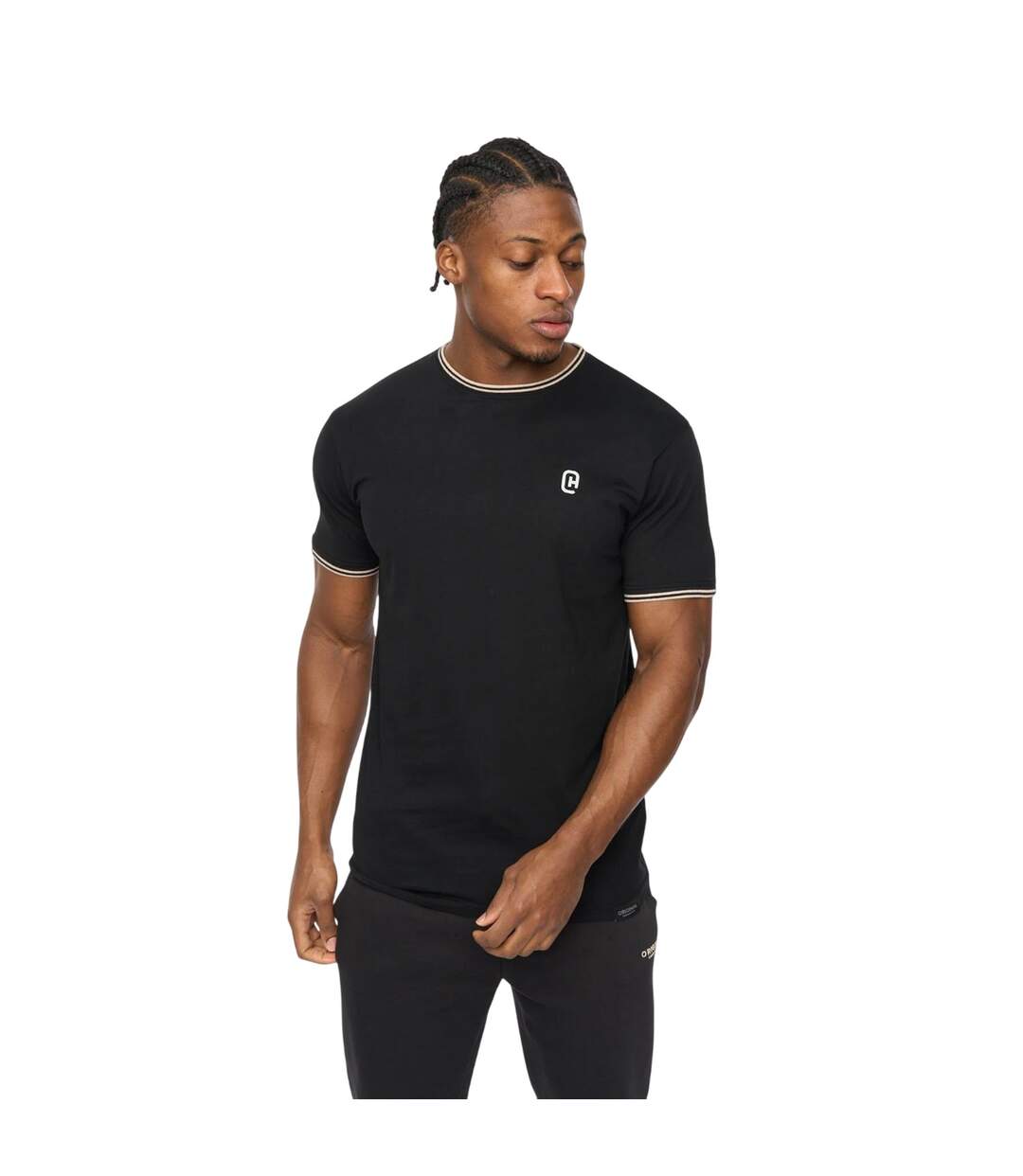 T-shirt Preece Homme Noir Crosshatch-2