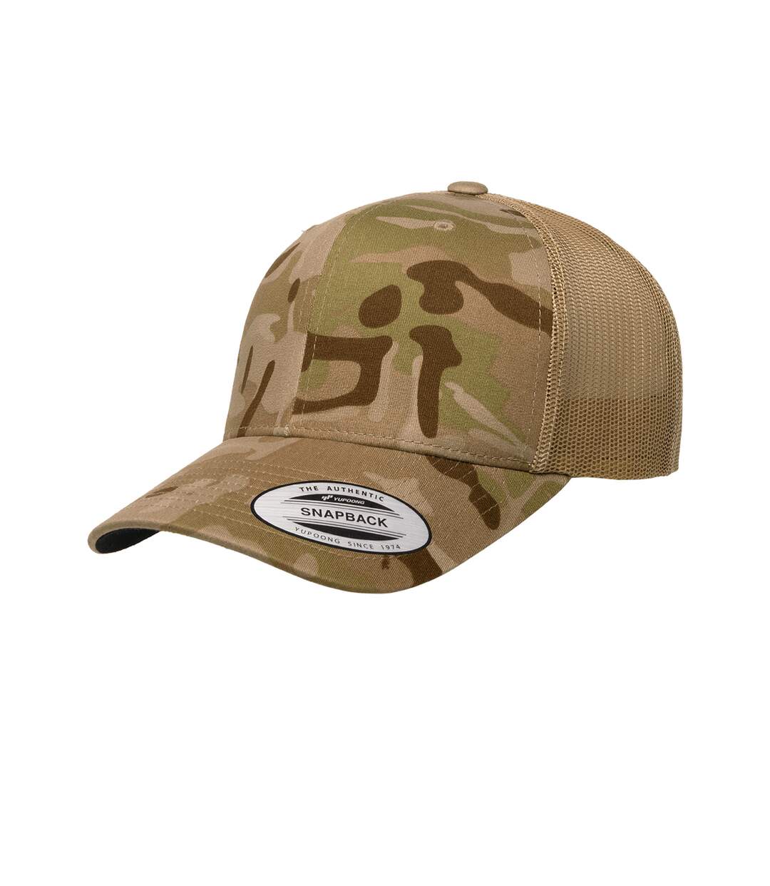 Casquette trucker flexfit multicam aride / marron clair Yupoong-1