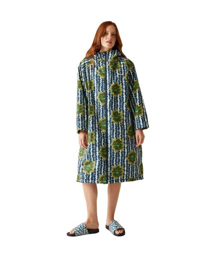 Womens/ladies Orla Kiely Lotus Changing Robe Olive Regatta