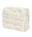 Trousse de Toilette Imitation Fourrure Fluffy 18cm Crème-1