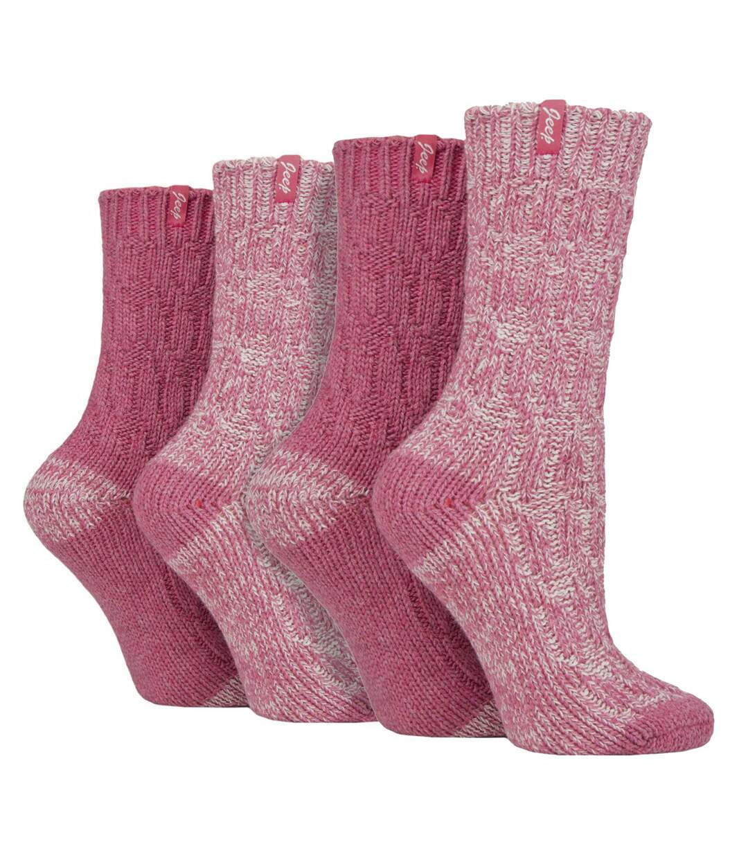 Lot de 4 chaussettes en tricot de laine pour femme-1
