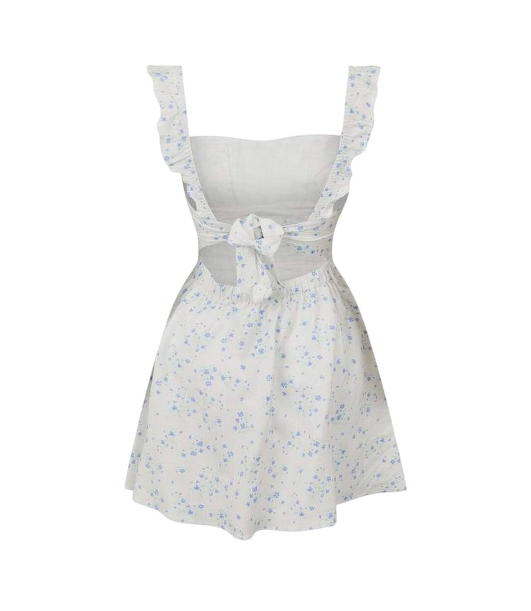 Robe Courte Motif/style Imprimé Intégral Femme Blanc Bleu Jack Wills-3