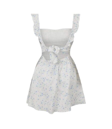 Robe Courte Motif/style Imprimé Intégral Femme Blanc Bleu Jack Wills