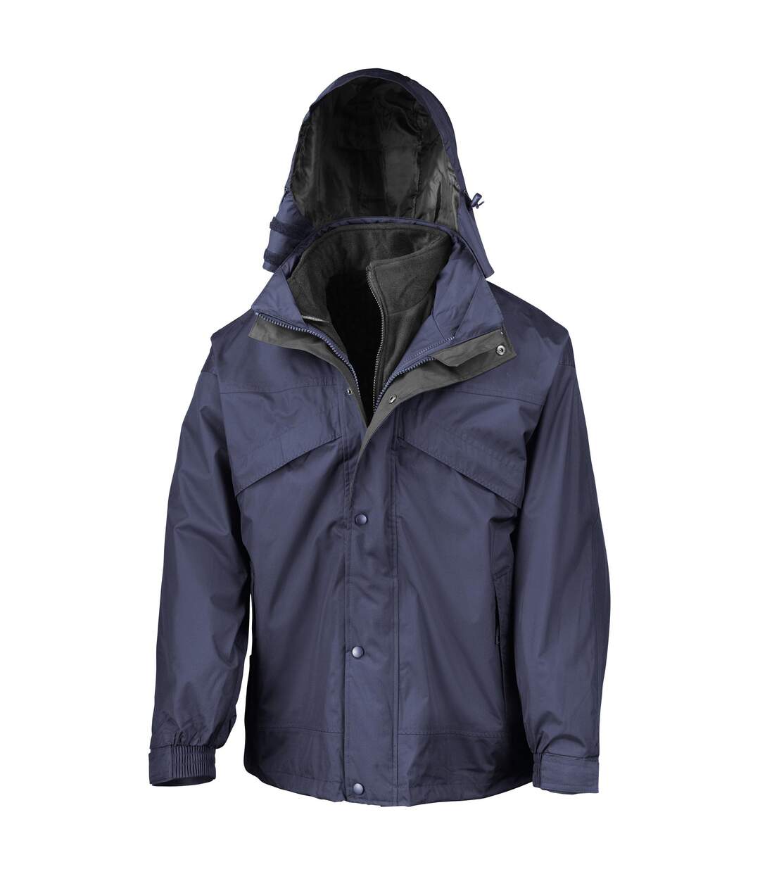 Veste Imperméable Coupe-vent 3 En 1 Homme Bleu Marine Result-2