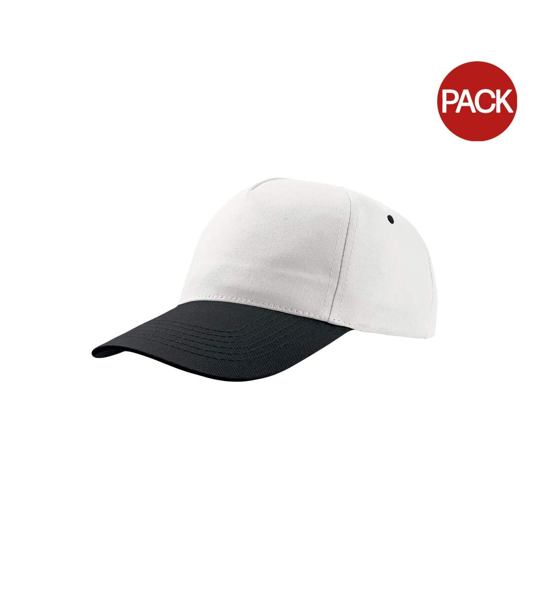 Lot de 2  casquettes start adulte blanc / noir Atlantis