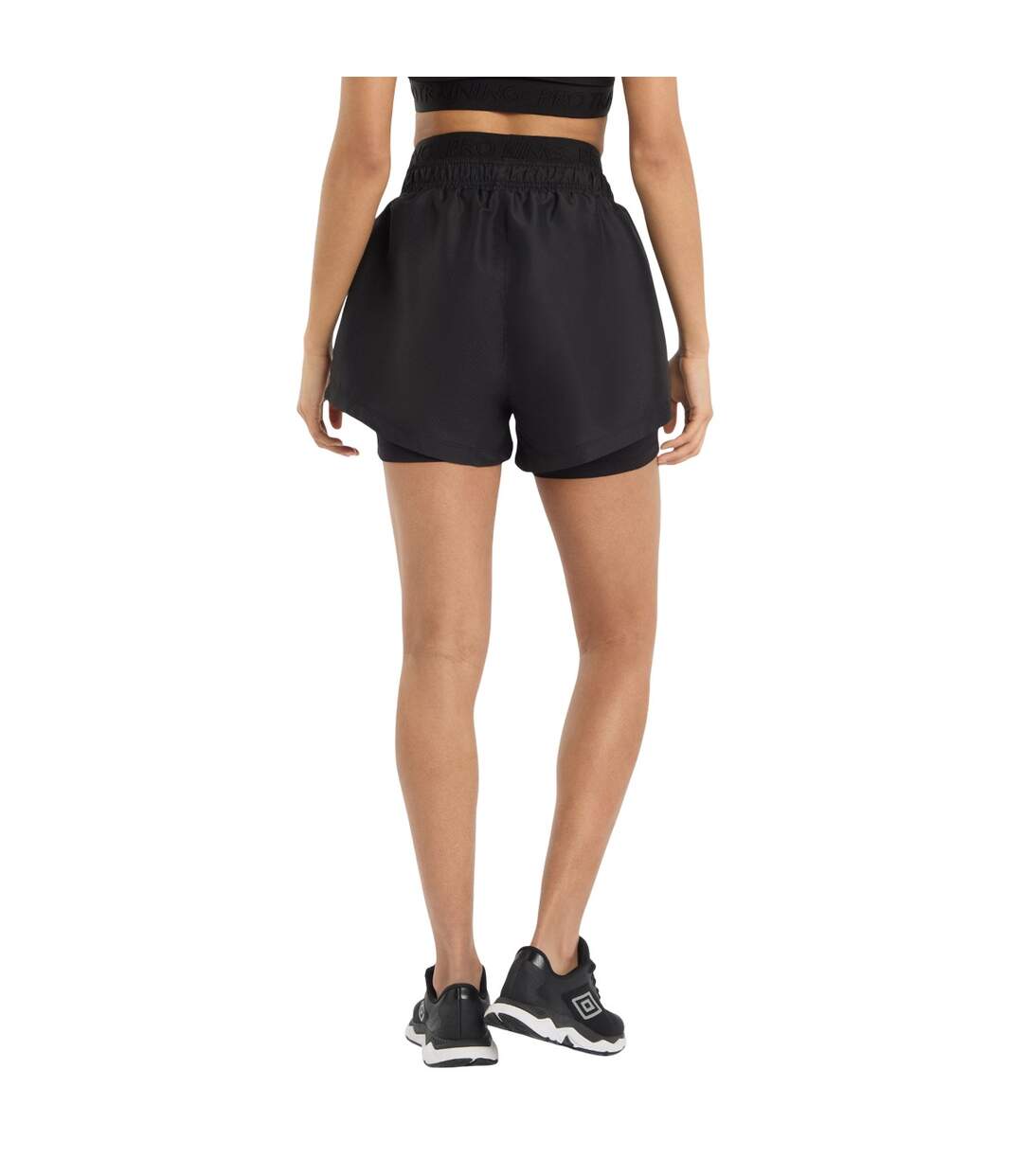 Womens/ladies Pro Training Shorts Black Umbro-2