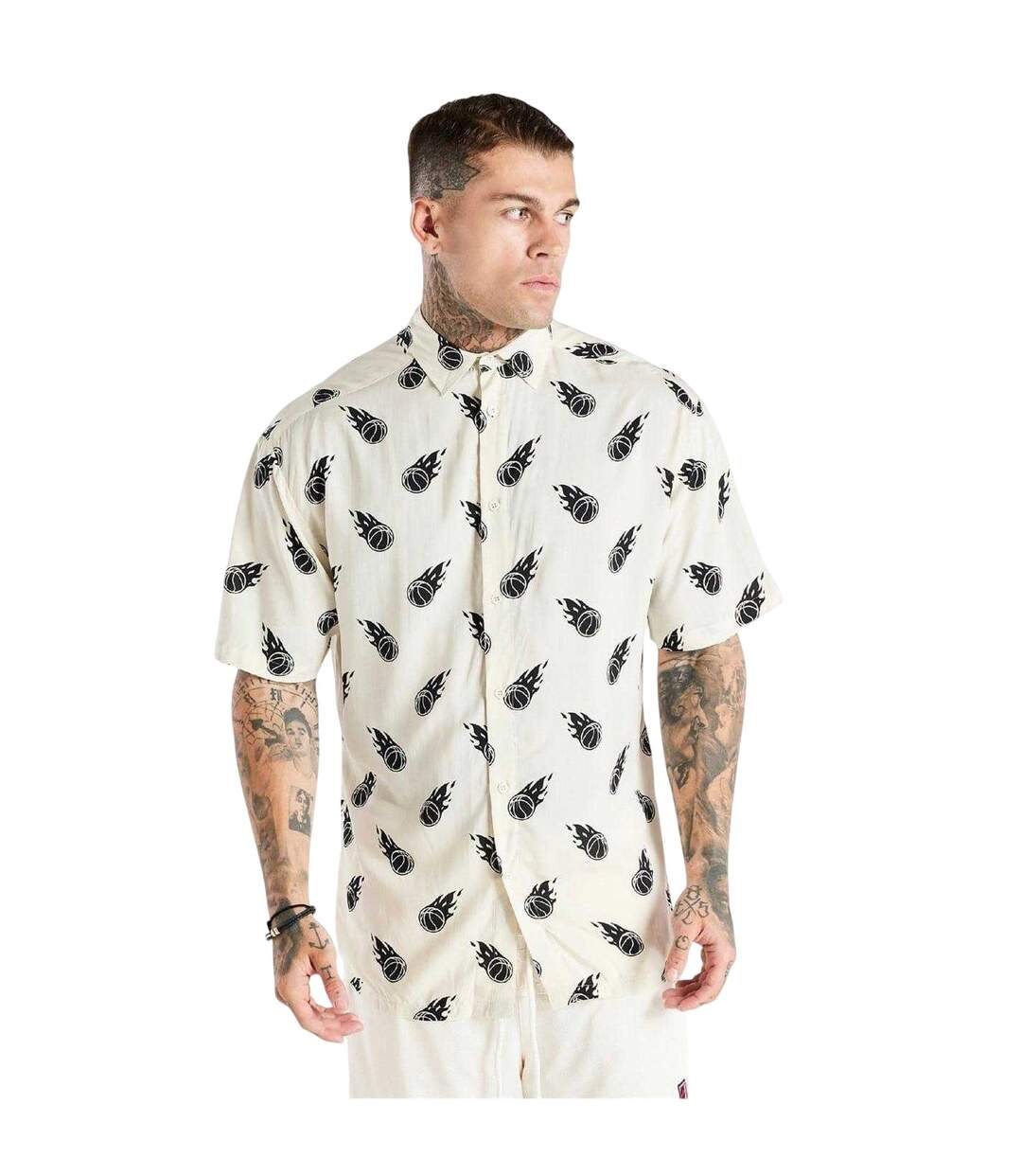 Mens Space Jam Shirt Ecru SikSilk-2