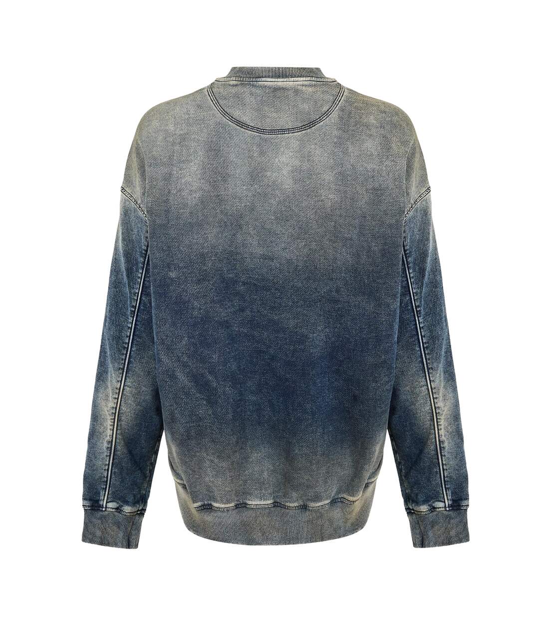 Mens Krib Ne Distressed Sweatshirt Blue Denim Diesel-2