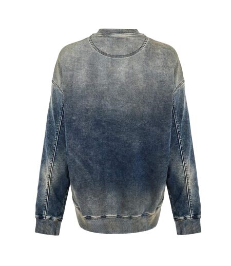 Mens Krib Ne Distressed Sweatshirt Blue Denim Diesel