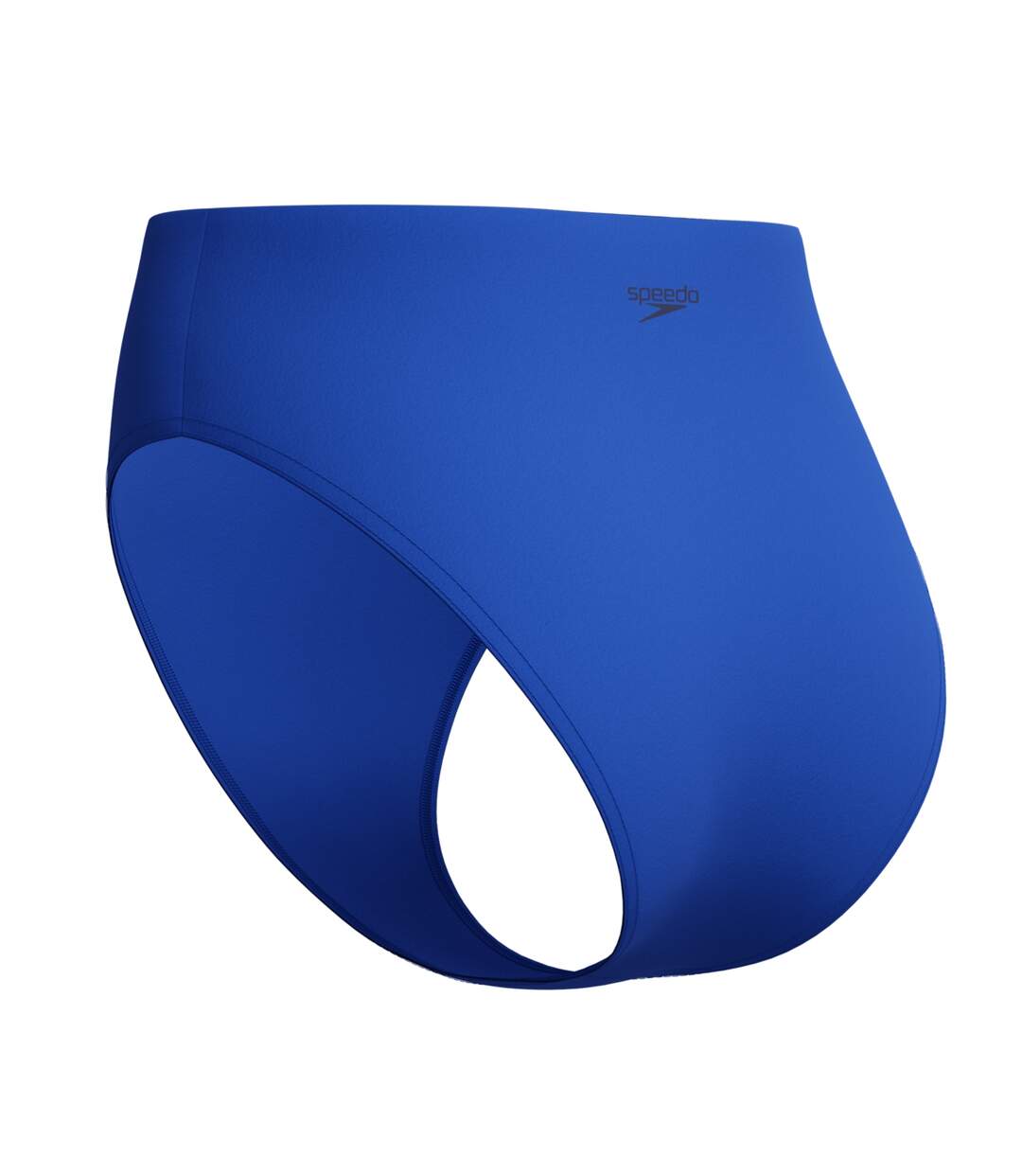 Womens/ladies Cheeky Solid High Waist Bikini Bottoms Blue Speedo-4