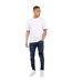 Mens Denim Biker Slim Jeans Dark Blue Brave Soul-1
