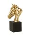 Tête de Cheval Ajourée sur Socle Hollywood 26cm Doré-1