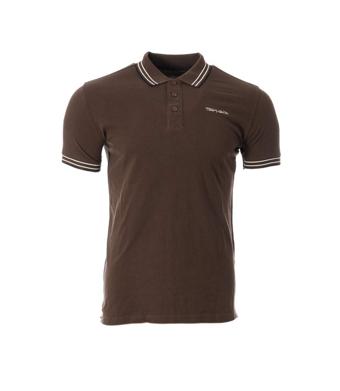 Polo kaki/beige homme teddy smith pasian - s-1