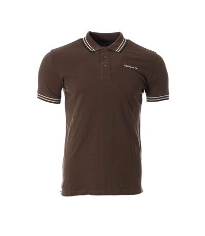 Polo kaki/beige homme teddy smith pasian - s