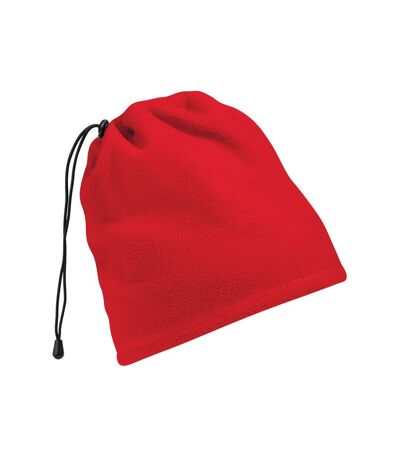 Snood-bonnet combo adulte taille unique rouge classique Beechfield